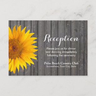 Cartão De Informações Recepção de casamento da madeira do celeiro do