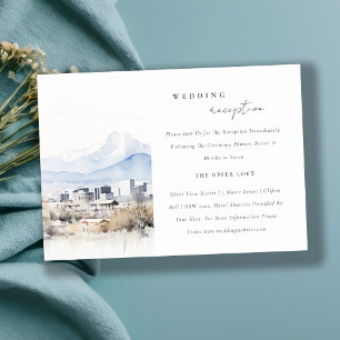 Cartão De Informações Recepção de casamento de Aquarela de Salt Lake Cit