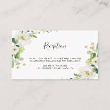 Recepção de casamento de Aquarela Floral Branca