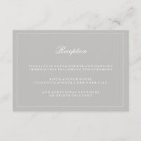 Recepção de casamento de Cinza flexível na moda