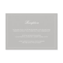 Recepção de casamento de Cinza flexível na moda