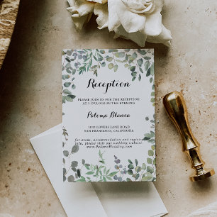Cartão De Informações Recepção de casamento de Delícia de Foliagem de Eu