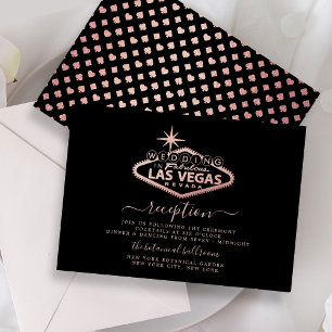 Cartão De Informações Recepção de Casamento de Destino de Las Vegas