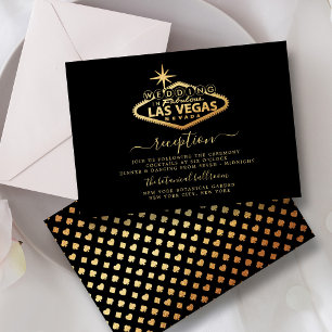 Cartão De Informações Recepção de Casamento de Destino de Las Vegas