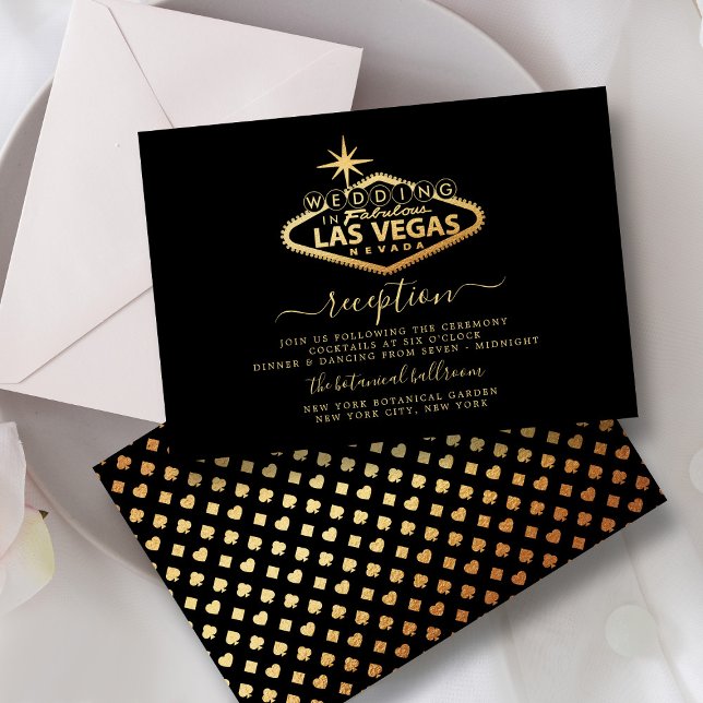 Cartão De Informações Recepção de Casamento de Destino de Las Vegas (Criador carregado)