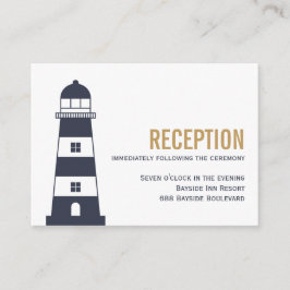 Cartão De Informações Recepção de casamento de farol
