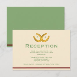 Cartão De Informações Recepção de casamento de ferraduras ocidentais