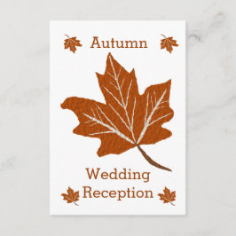 Cartão De Informações Recepção de casamento de outono