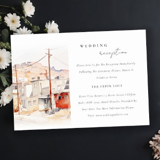 Cartão De Informações Recepção de casamento de salvamento da cidade de C