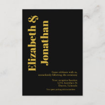 Recepção de casamento de tipografia minimalista