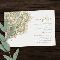 Recepção de casamento Elegante Dourada de Teal Man