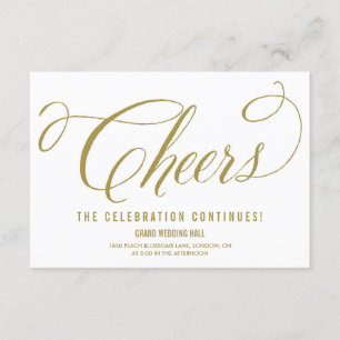 Cartão De Informações Recepção de Casamento Elegante Mr. & Mrs. em Letra