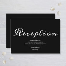 Recepção de Casamento Elegante Preto e Branco