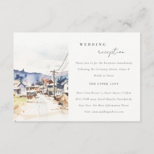 Cartão De Informações Recepção de Casamento em Asheville Carolina do Nor