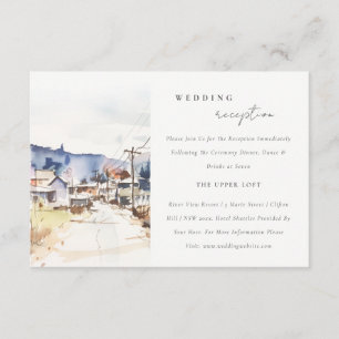 Cartão De Informações Recepção de Casamento em Asheville Carolina do Nor