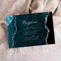 Recepção de Casamento em Azul Teal Prata com Calce