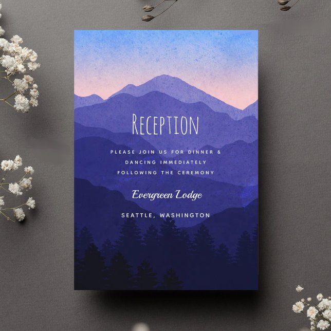 Cartão De Informações Recepção de Casamento em Blue Mountains (Criador carregado)