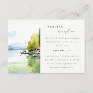 Cartão De Informações Recepção de Casamento em Lake Geneva Suíça