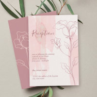 Recepção de casamento Floral de Aquarela Rosa Eleg