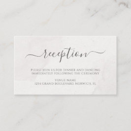 Cartão De Informações Recepção de casamento Floral de Cereja com Flor