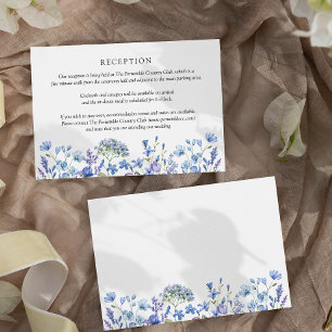 Cartão De Informações Recepção de Casamento Floral Vinca Flor Silvestre