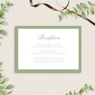 Cartão De Informações Recepção de Casamento Formal Clássico com Bordas e