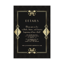 Recepção de casamento Glam Dourada Black Art Deco 