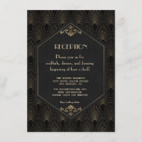 Recepção de Casamento Glam Gold Black Great Gatsby