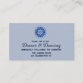 Cartão De Informações Recepção de Casamento Mandala de Corte de Papel Az