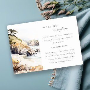 Cartão De Informações Recepção de Casamento na Paisagem de Big Sur, Cali