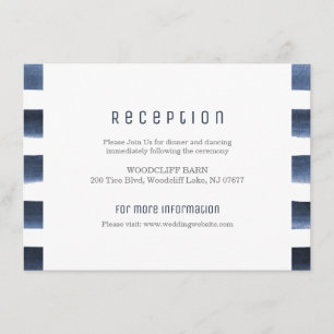 Cartão De Informações Recepção de casamento náutica do marinho de água