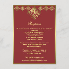 Cartão De Informações Recepção de casamento Ornamental, de estrutura ver