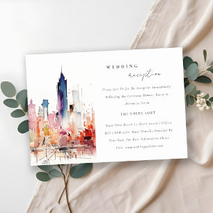 Cartão De Informações Recepção de Casamento Paisagem Chicago Illinois
