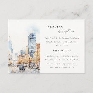 Cartão De Informações Recepção de Casamento Paisagem em Indianapolis Ind