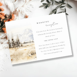 Cartão De Informações Recepção de Casamento Paisagem Jackson Hole Wyomin