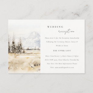 Cartão De Informações Recepção de Casamento Paisagem Jackson Hole Wyomin