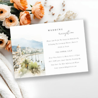 Cartão De Informações Recepção de Casamento Paisagem Santa Marta Colômbi
