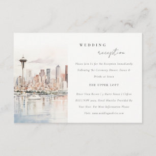 Cartão De Informações Recepção de Casamento Paisagem Seattle Washington