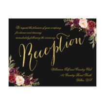 Recepção de Casamento Preto Glamouroso com Floral 