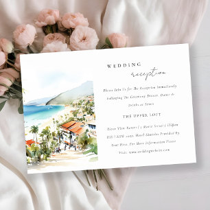 Cartão De Informações Recepção de Casamento Puerto Vallarta México Scape
