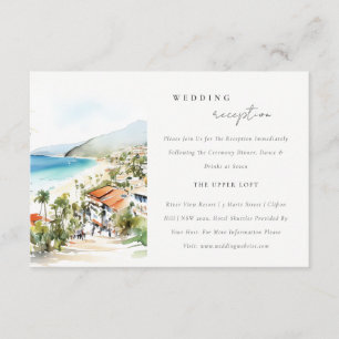Cartão De Informações Recepção de Casamento Puerto Vallarta México Scape