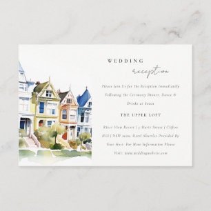 Cartão De Informações Recepção de Casamento San Francisco Painted Ladies