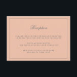 Cartão De Informações Recepção de Casamento Simples e Sofisticada Rosa B<br><div class="desc">Este cartão de inserção para recepção de casamento apresenta uma cor rosa bege e uma moldura e texto cinza. Este cartão foi feito para combinar perfeitamente com a nossa coleção de casamento rosa bege simples.</div>