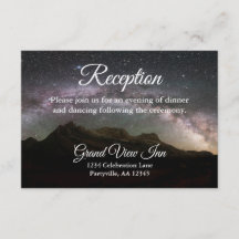 Recepção de casamento Starry Mountain Sky