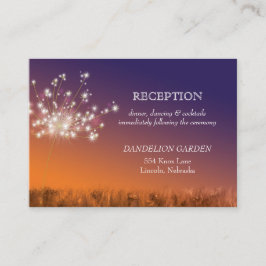 Cartão De Informações Recepção de casamento Sunset Dandelion