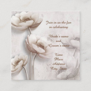 Cartão De Informações Recepção de Flor de Lotus com aparência antiga C