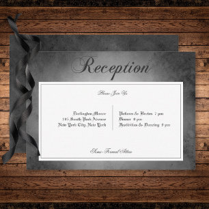Cartão De Informações Recepção de Mama Gótica a Preto-Escuro