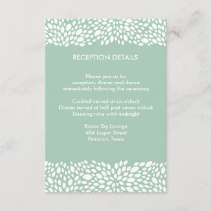 Cartão De Informações Recepção/Direção de Casamento Personalizável Bloom