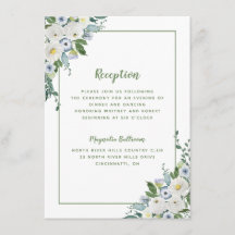 Recepção Floral Aquático Elegante Verde Casamento