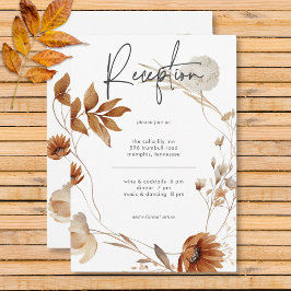 Cartão De Informações Recepção Flórida De Quebra Delicada Rústica